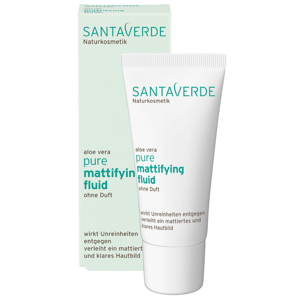 SANTA VERDE pure mattifying fluid aloe vera ohne Duft 30 ml Lotion