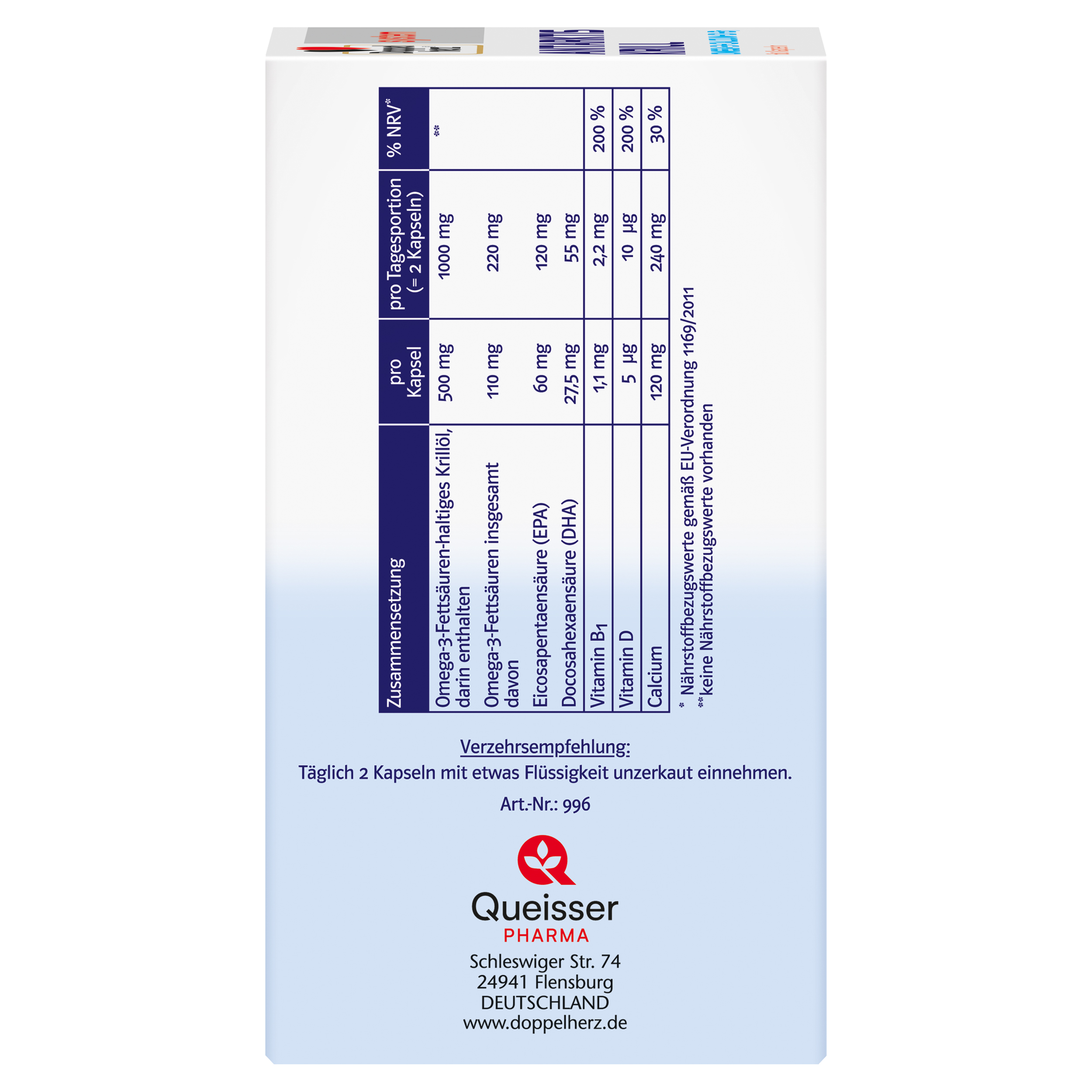 Doppelherz system Antarktis Krill  60 St Kapseln