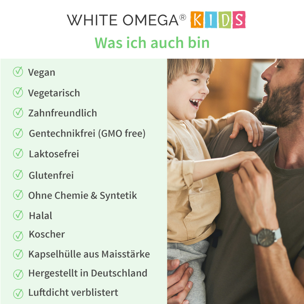 WHITE OMEGA KIDS ALGENÖL Das vegane & sichere Omega-3 90 St Weichkapseln