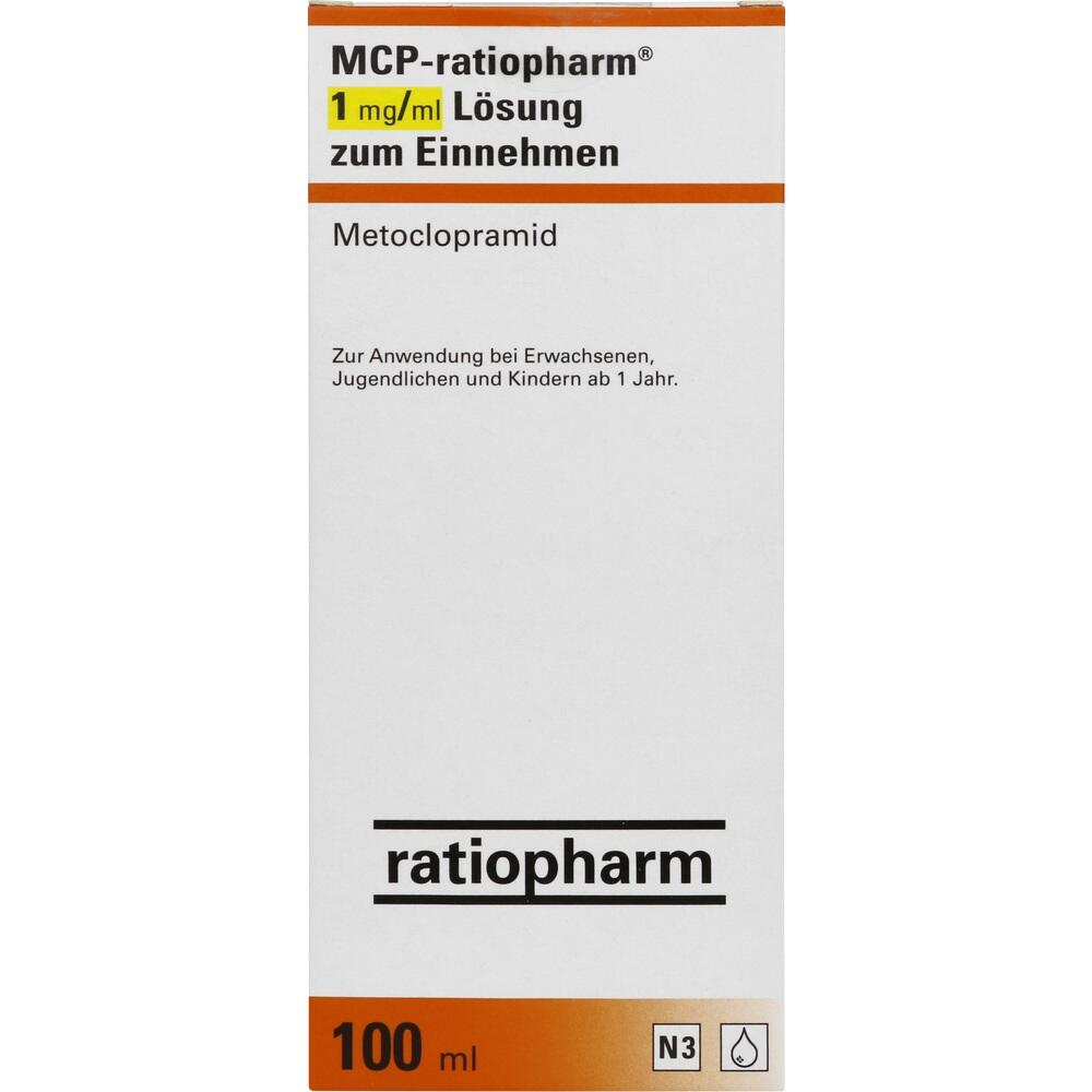 MCP ratiopharm 1 mg/ml Lösung zum Einnehmen 100 ml Lösung zum Einnehmen