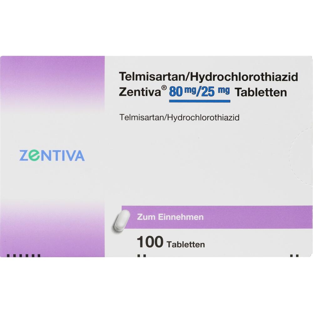 Telmisartan/Hydrochlorothiazid Zentiva 80mg/25mg 100 St Tabletten