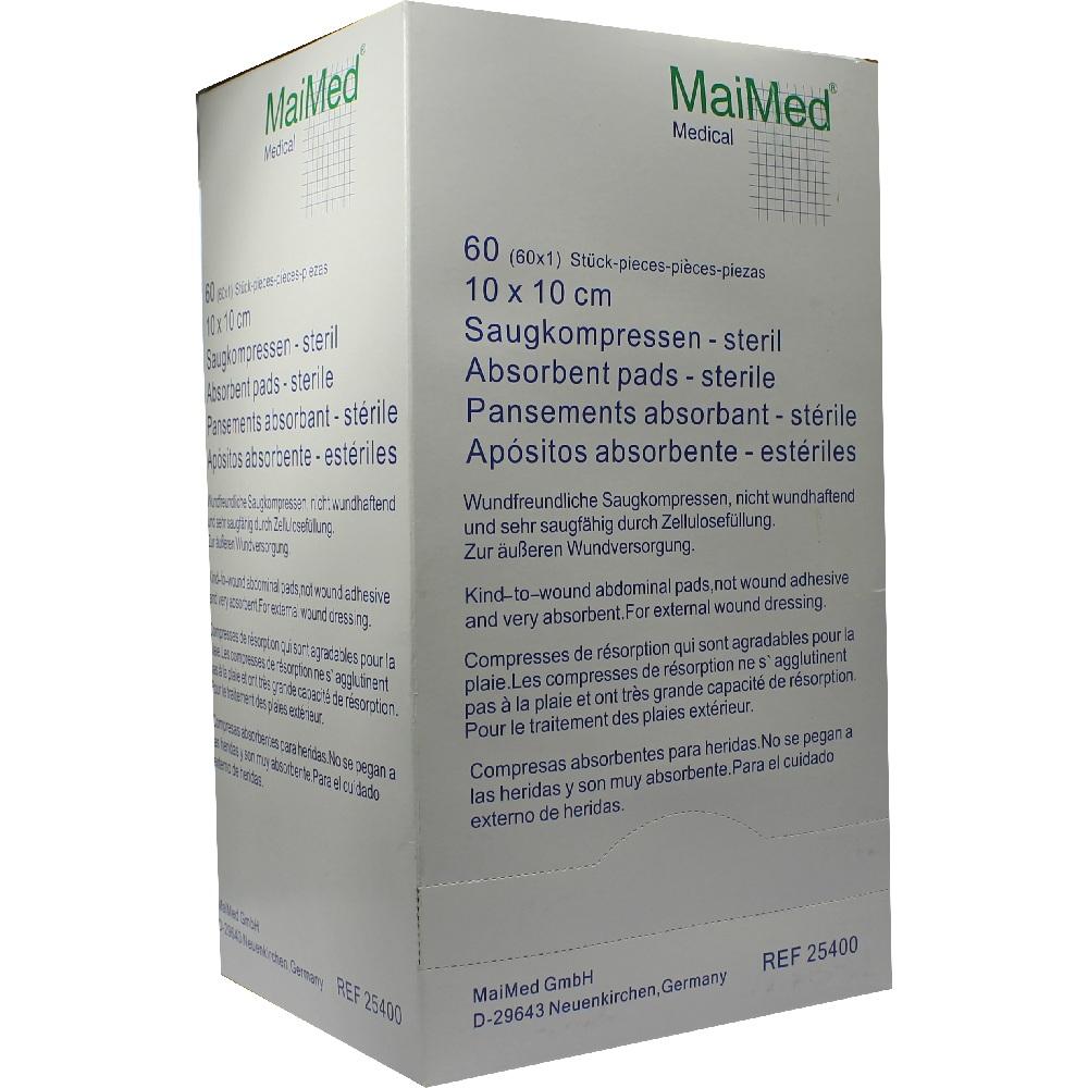 SAUGKOMPRESSEN 10x10 cm steril 60X1 St Kompressen