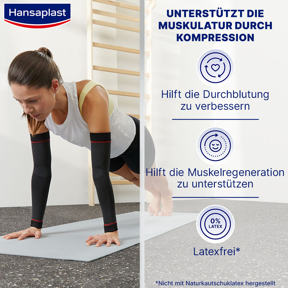 Hansaplast SPORT COMPRESSION ARM SLEEVES Größe M   2 St Bandage