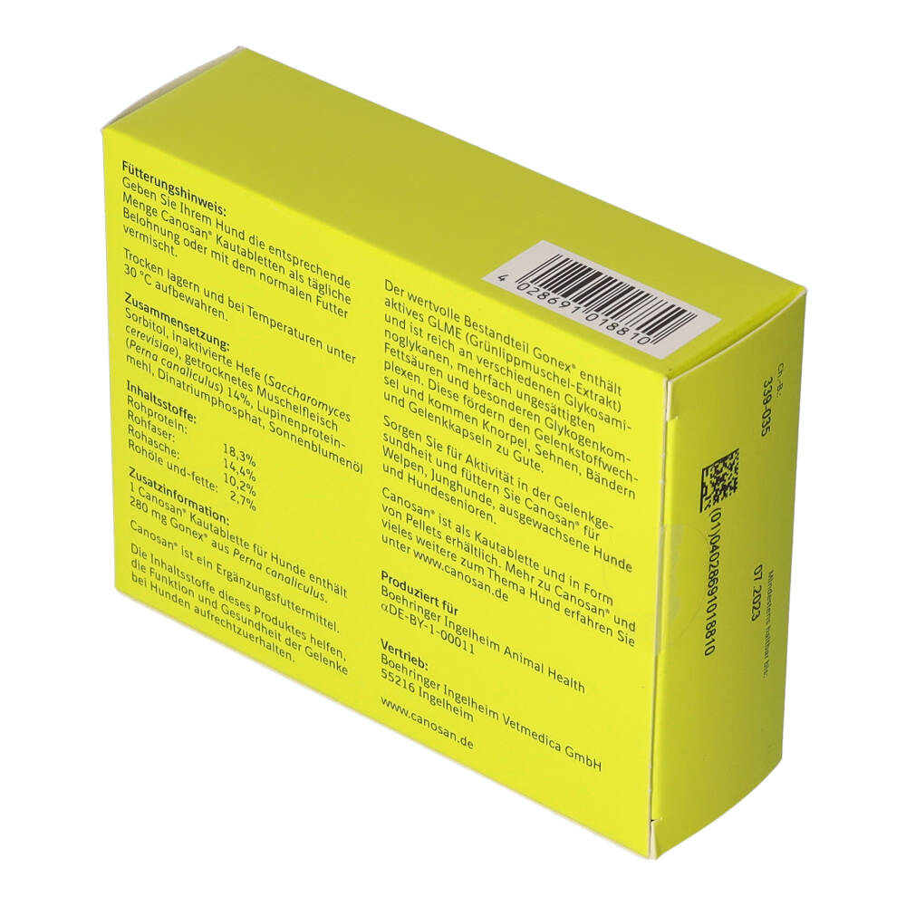 CANOSAN Kautabletten bei Gelenkproblemen Hund mit Grünlippmuschel-Extrakt Gonex 30 St Kautabletten