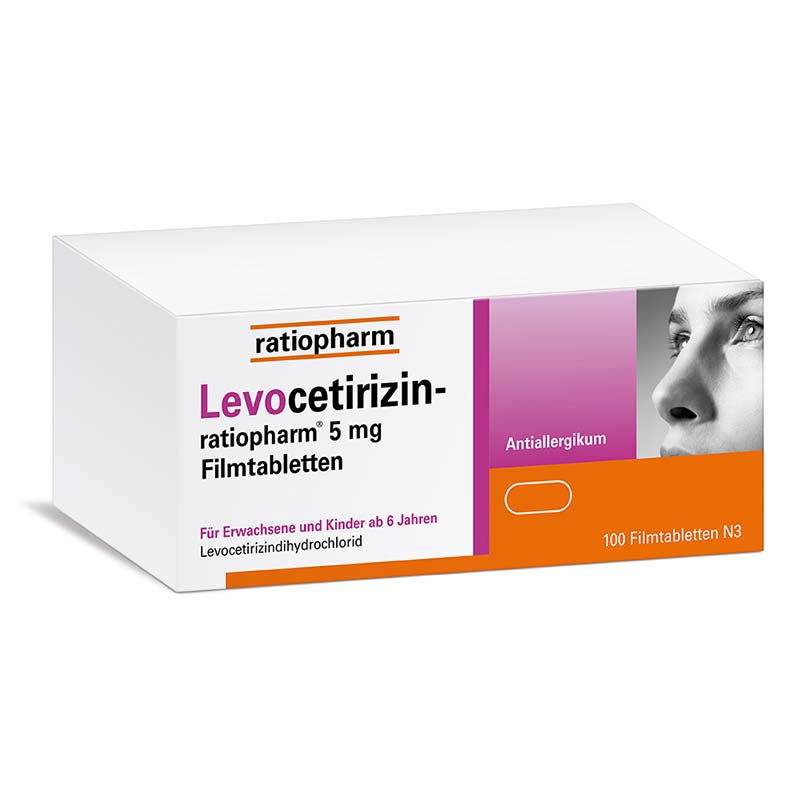 Levocetirizin-ratiopharm 5mg 100 St Filmtabletten