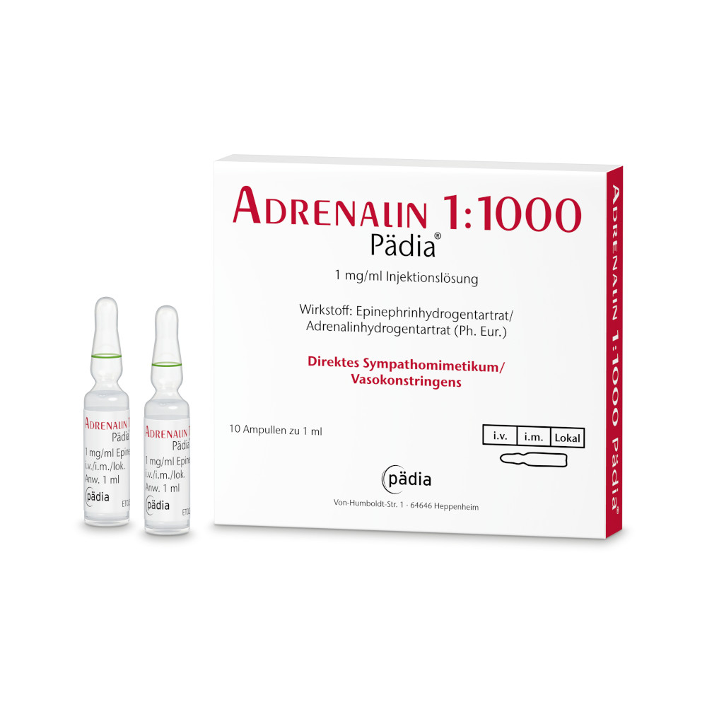 ADRENALIN 1:1000 Pädia 1 mg/ml Injektionslösung 10X1 ml Injektionslösung