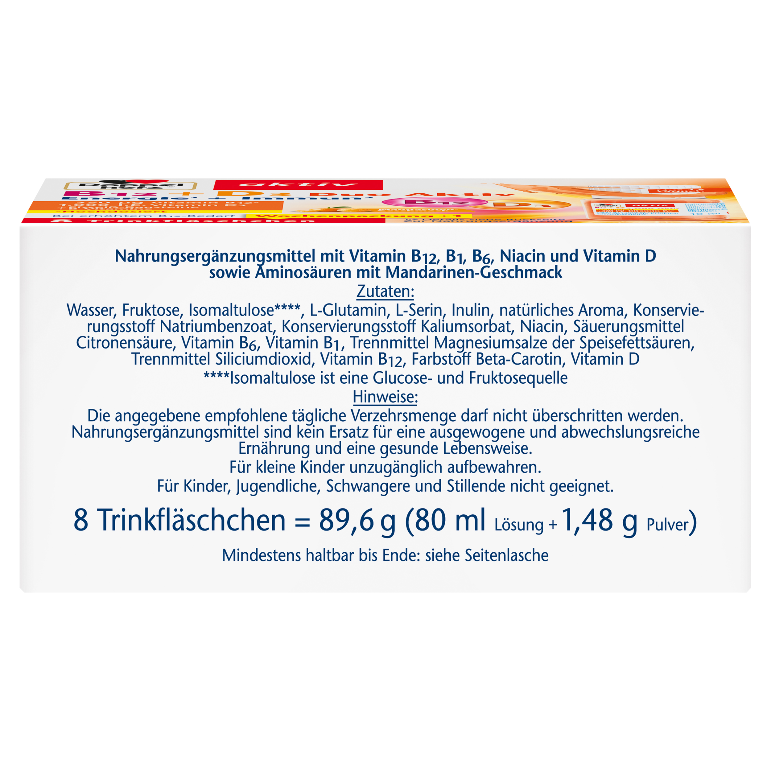 Doppelherz aktiv B12 + D3 Duo Aktiv 8 St Trinkampullen