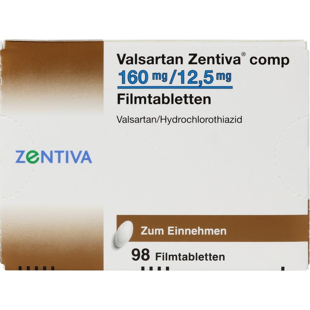 Valsartan Zentiva comp 160mg/12,5mg 98 St Filmtabletten