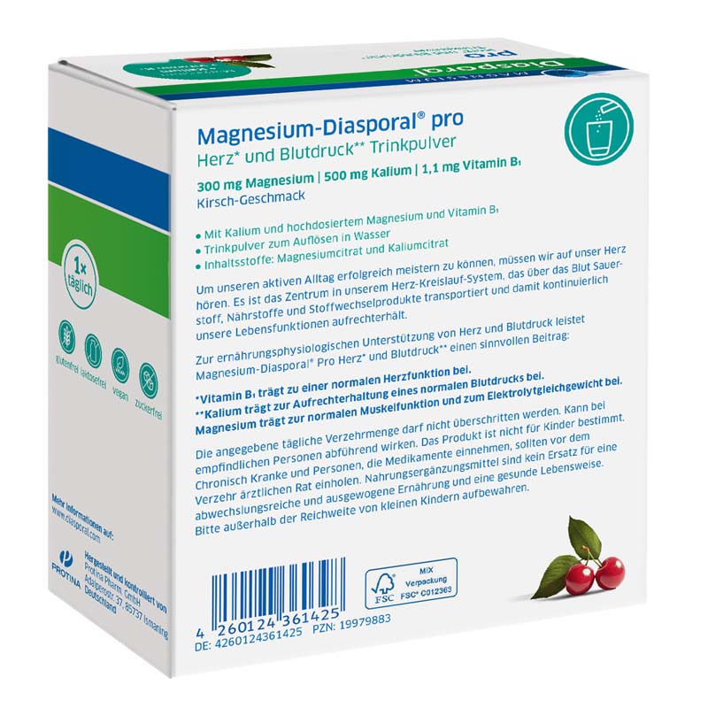 MAGNESIUM Diasporal pro Herz und Blutdruck Trinkpulver 30 St Pulver