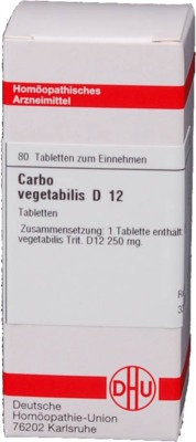CARBO VEGETABILIS D 12 Tabletten 80 St Tabletten