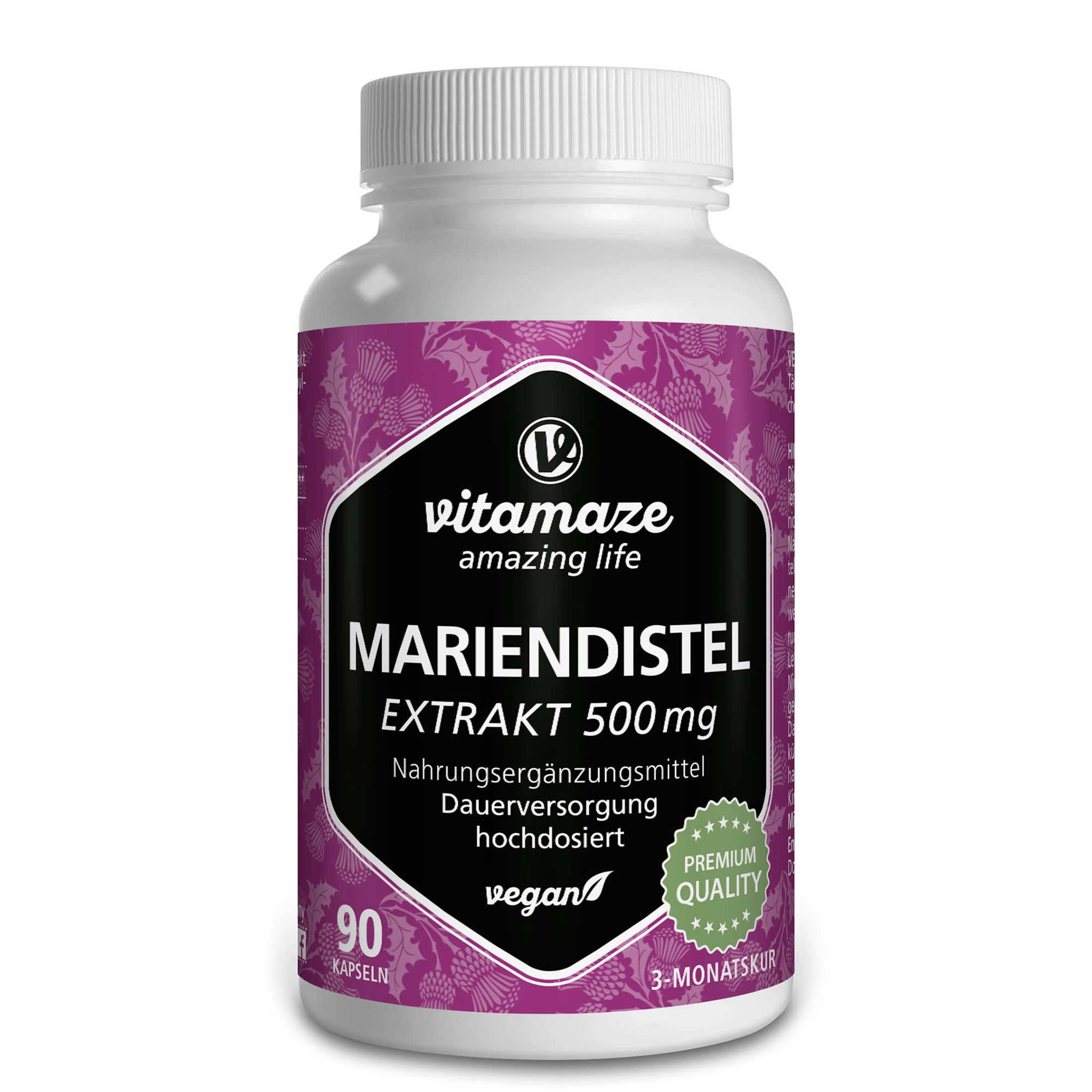 vitamaze MARIENDISTEL 500 mg Extrakt hochdosiert 90 St Kapseln