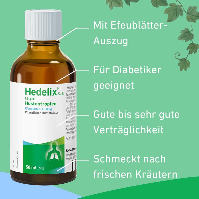 Hedelix s.a. Hustentropfen  50 ml Tropfen zum Einnehmen