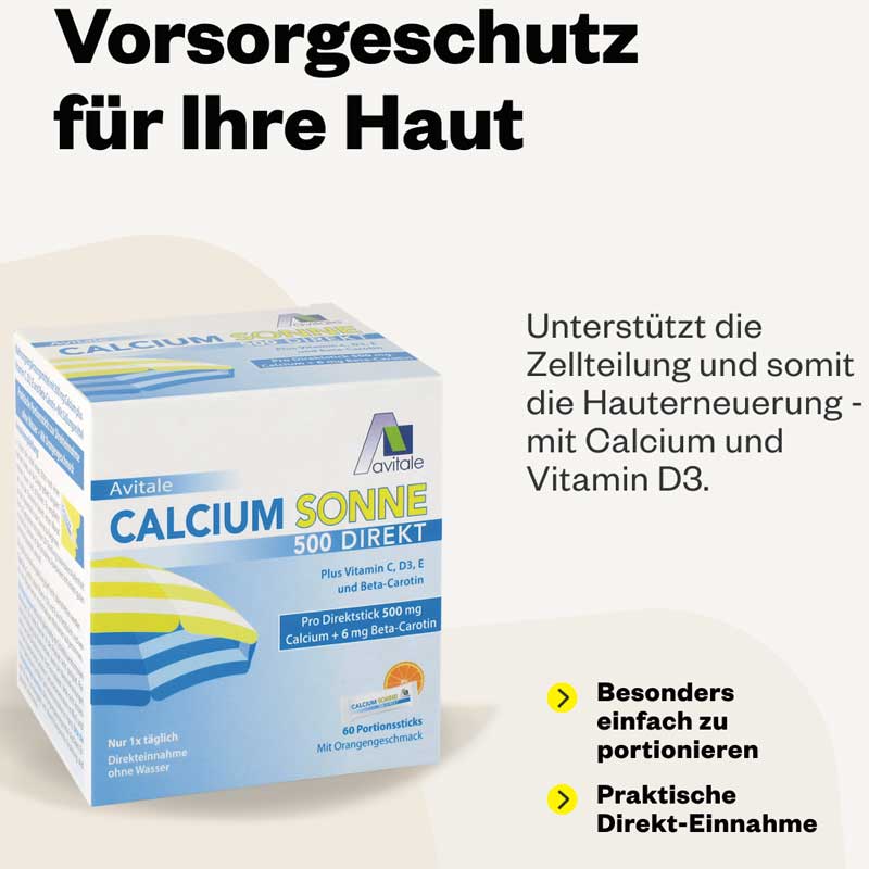 Avitale CALCIUM SONNE 500 DIREKT 60 St Pulver