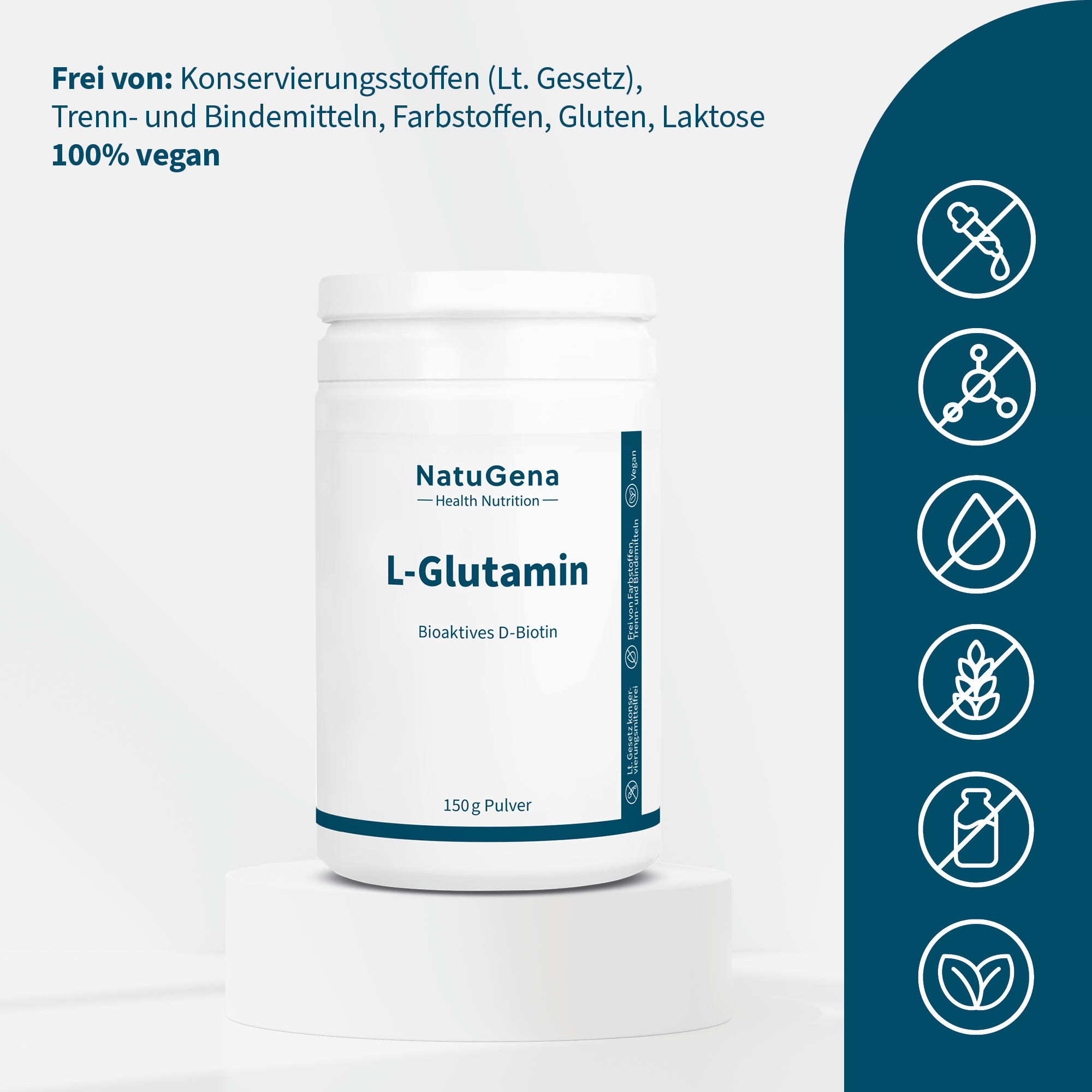 NatuGena L-Glutamin 150 g Pulver