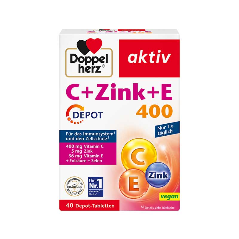 Doppelherz aktiv C + Zink + E 400 DEPOT 40 St Tabletten