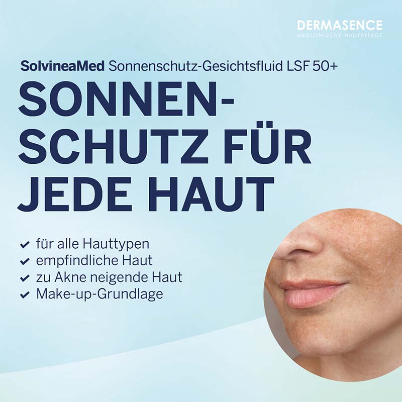 DERMASENCE SolvineaMed SONNENSCHUTZ-GESICHTSFLUID LSF 50+ 50 ml Lotion