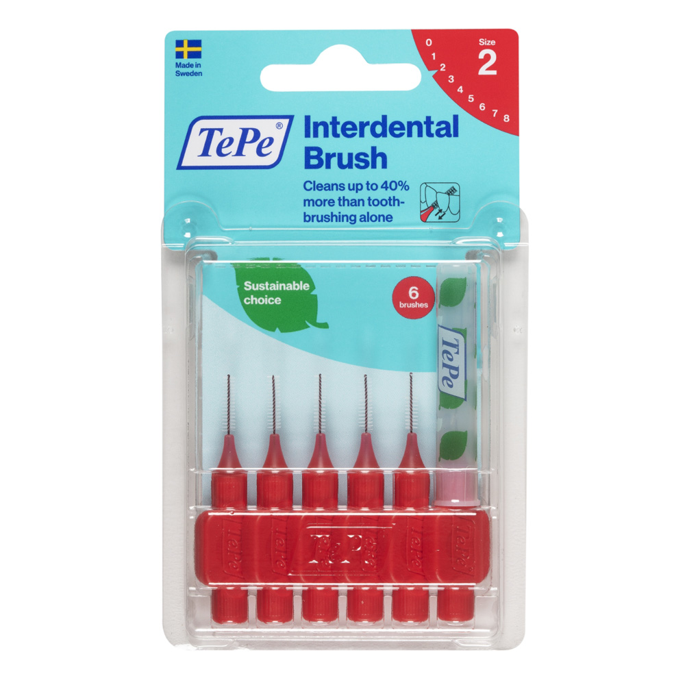 TEPE Interdentalbürste 0,5mm rot 6 St Zahnbürste