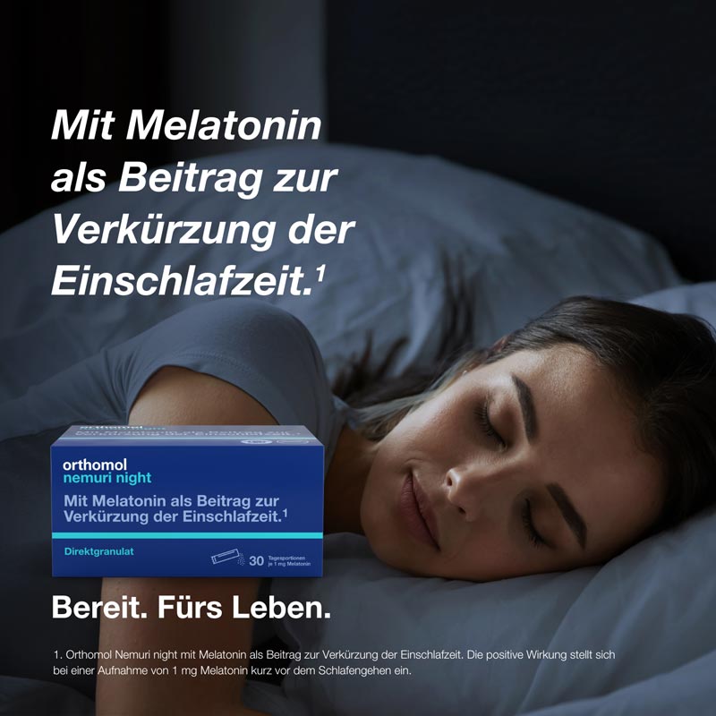 orthomol nemuri night - mit Melatonin und Hopfen-Extrakt - Direktgranulat