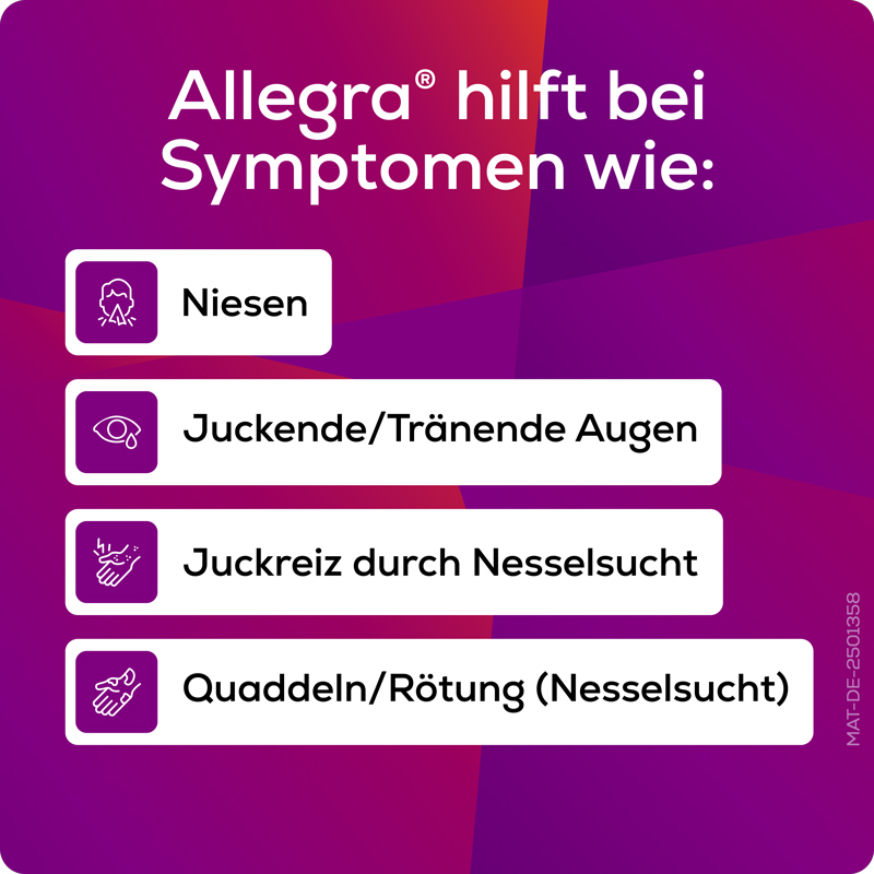 Allegra Allergietabletten - schnell bei Heuschnupfen & Allergien  6 St Tabletten