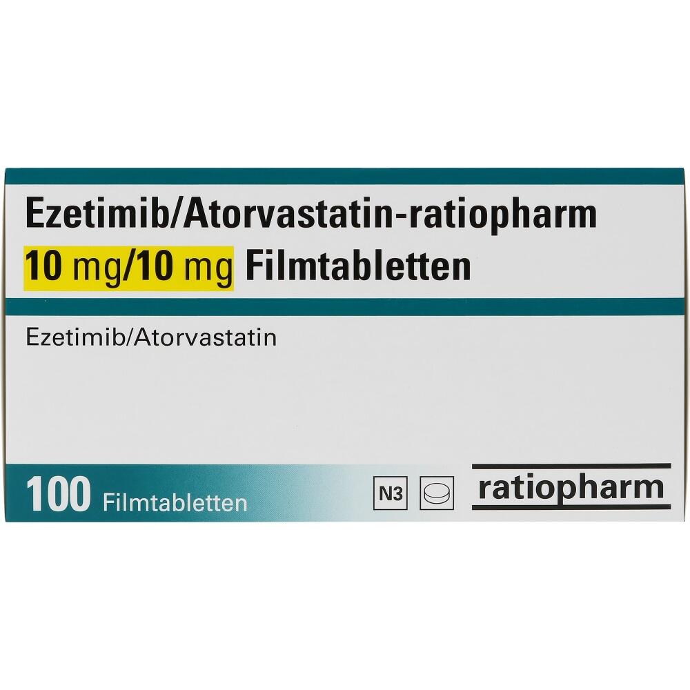 Ezetimib/Atorvastatin-ratiopharm 10 mg/10mg 100 St Filmtabletten