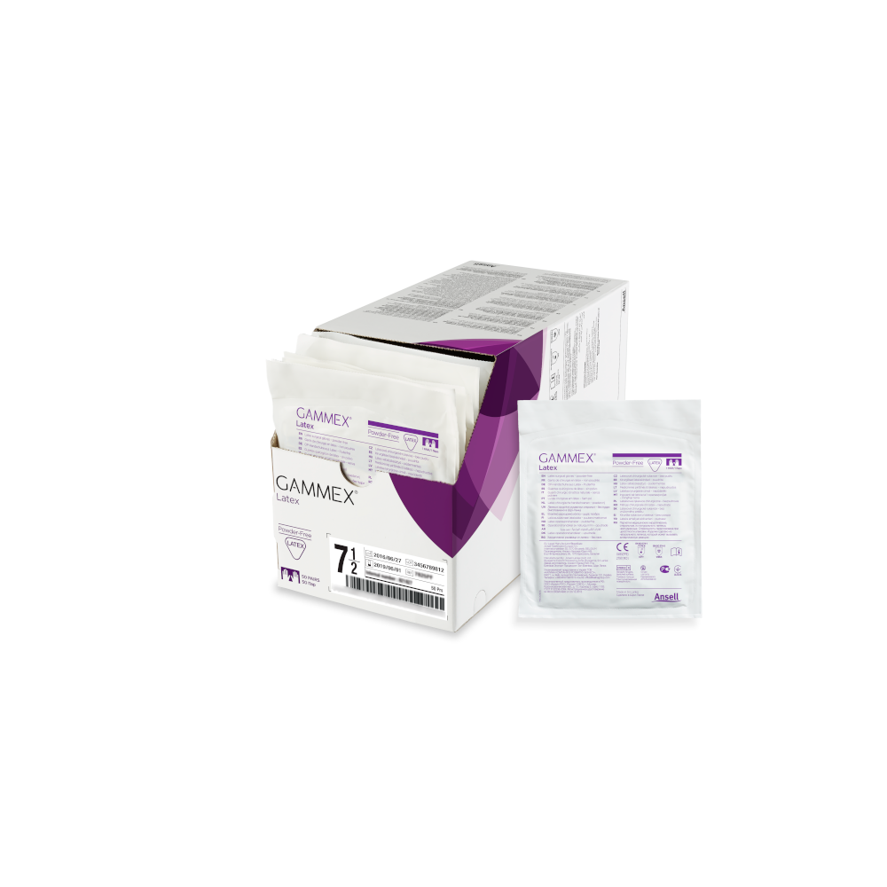 GAMMEX Latex Puderfrei OP-Handschuhe Größe 7,5 50X2 St Handschuhe