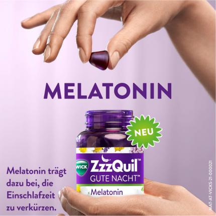 WICK ZzzQuil GUTE NACHT Melatonin Waldfruchtgeschmack Doppelpack 2X60 St