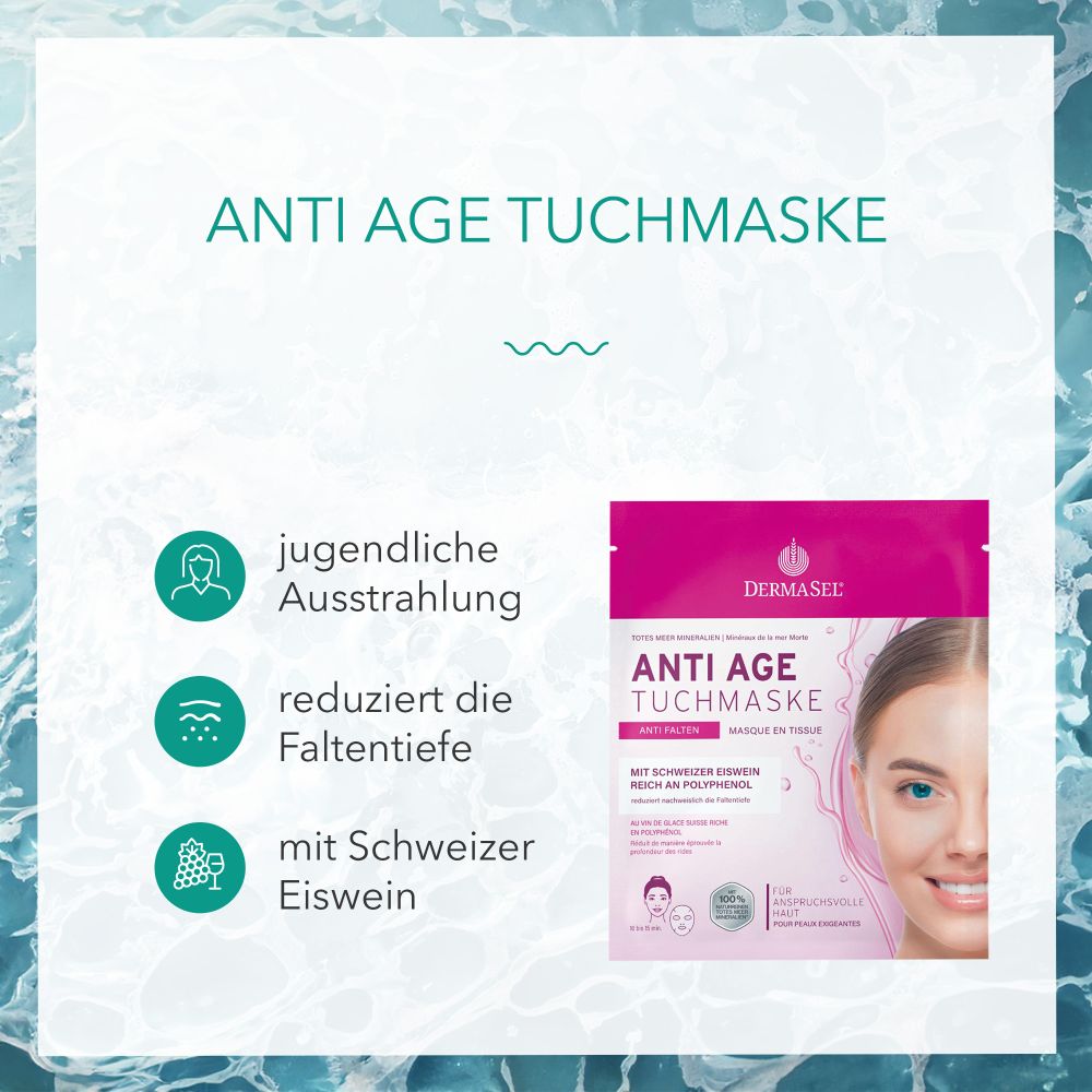 DERMASEL ANTI AGE TUCHMASKE 1 St Gesichtsmaske