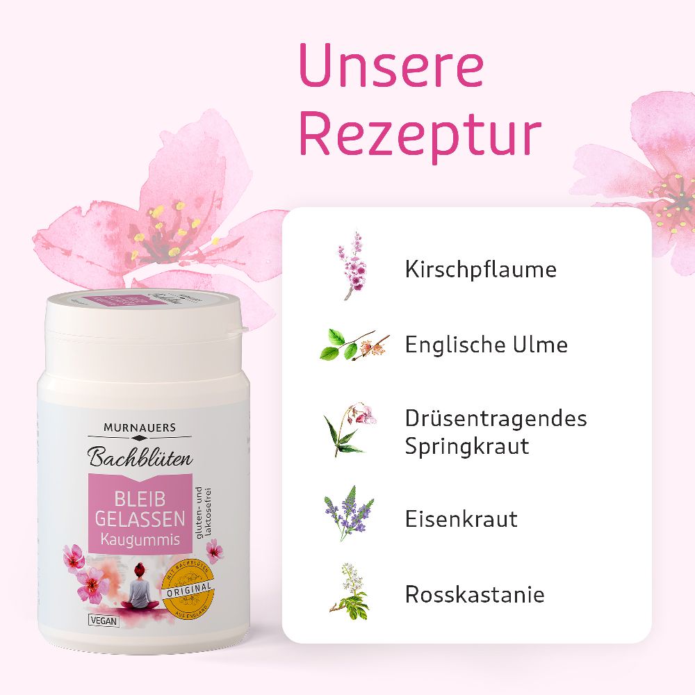 MURNAUERS Bachblüten Bleib gelassen Kaugummi 74 g Kaugummi