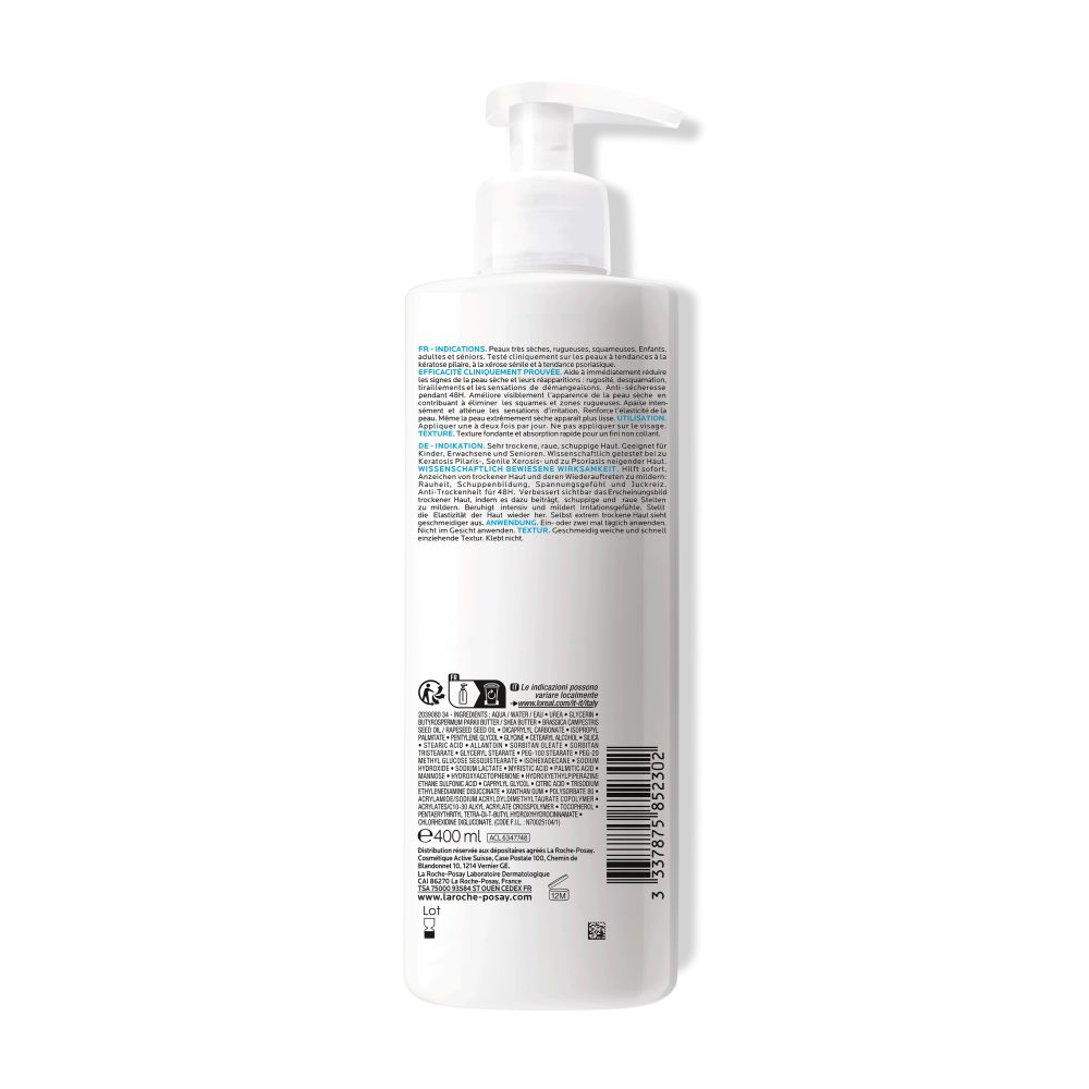 LA ROCHE-POSAY LIPIKAR LAIT UREA 10% 400 ml Milch