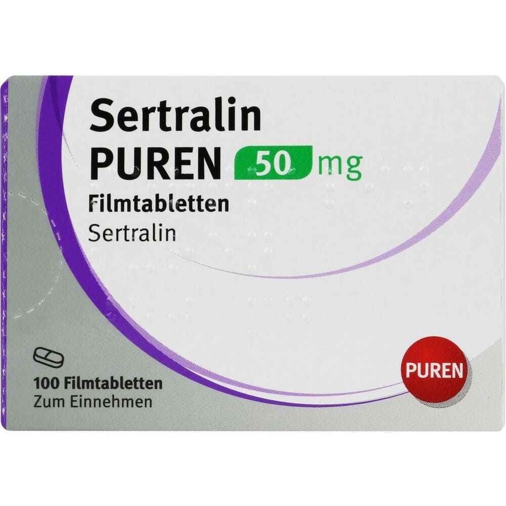 Sertralin PUREN 50 mg 100 St Filmtabletten