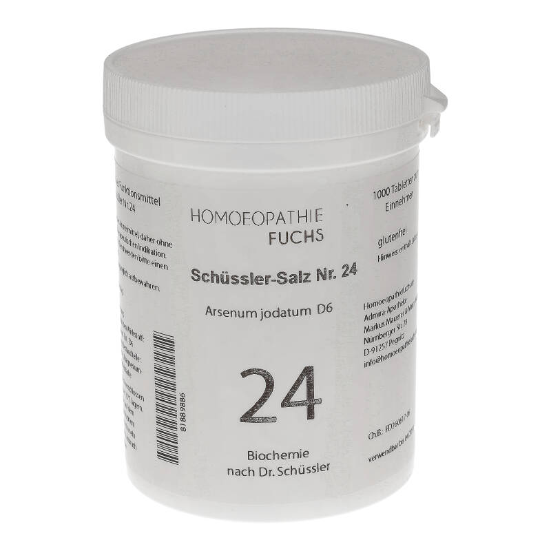 HOMOEROPATHIEFUCHS Schüssler-Salz Nummer 24 Arsenium jodatum D6 Biochemie 1000 St Tabletten