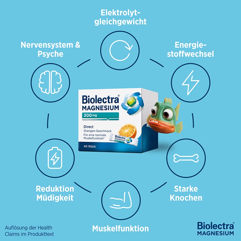 Biolectra MAGNESIUM 300mg Direct Orange  20 St Pellets