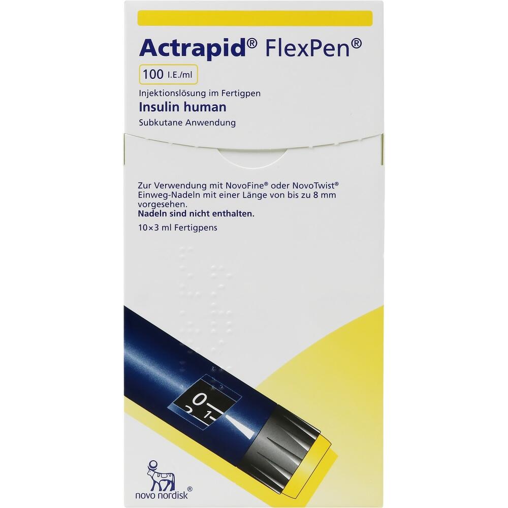 Actrapid FlexPen 100 I.E./ml Fertigpen 10X3 ml Injektionslösung
