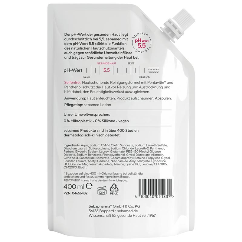 sebamed FLÜSSIG WASCHEMULSION Nachfüllpackung 400 ml Emulsion