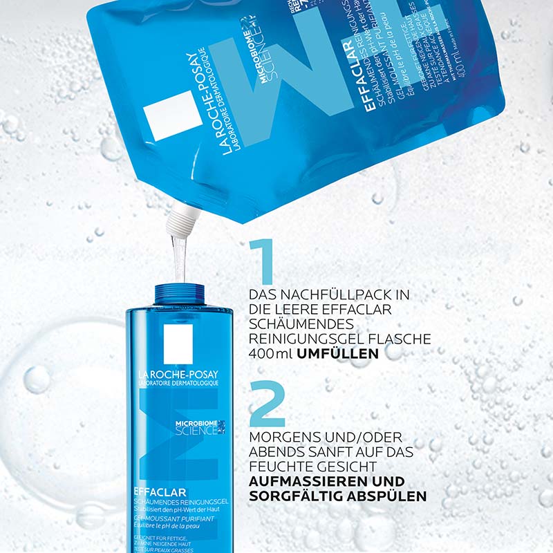 LA ROCHE-POSAY EFFACLAR SCHÄUMENDES REINIGUNSGGEL Nachfüllpack 400 ml Gel