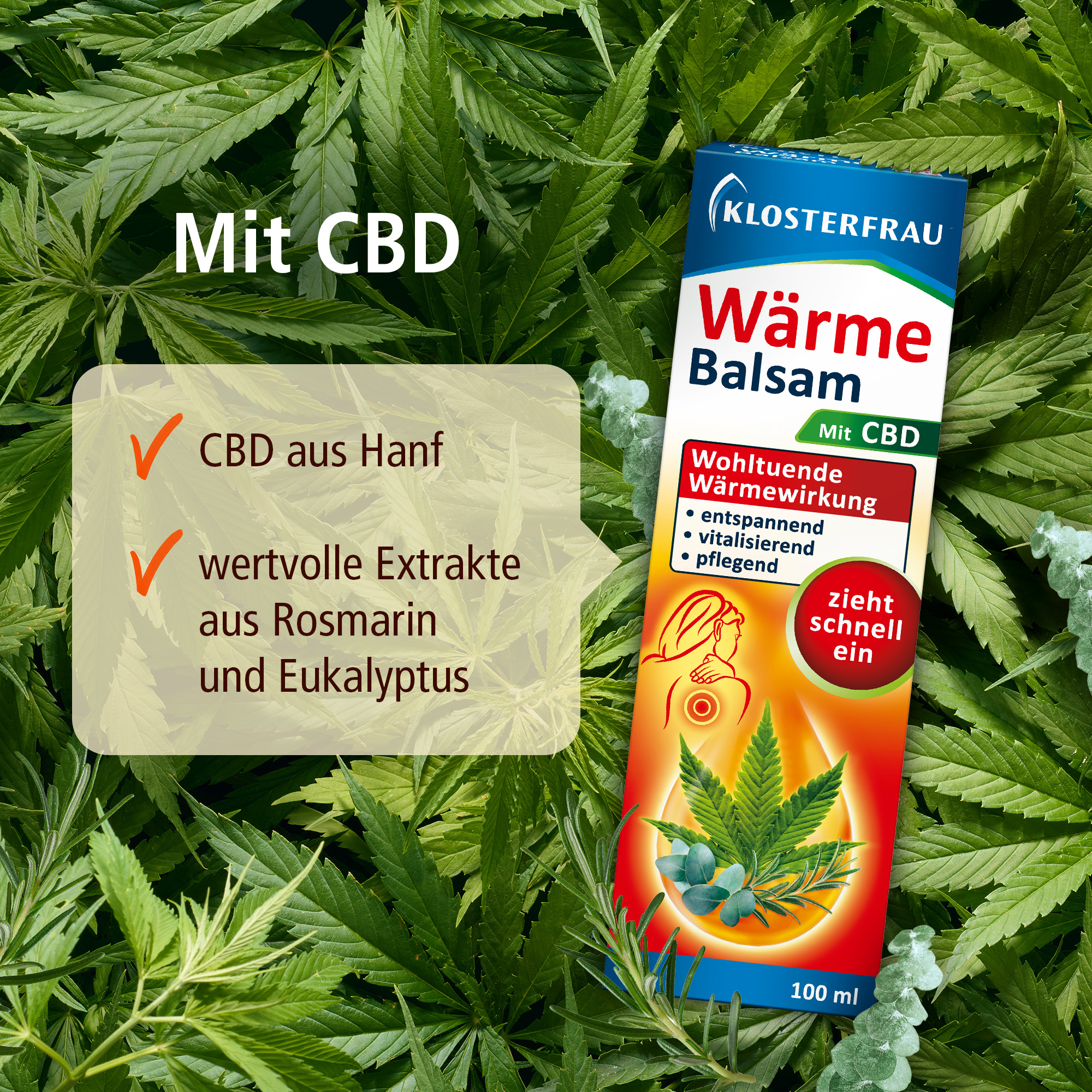 KLOSTERFRAU Wärme Balsam mit CBD 100 ml Balsam