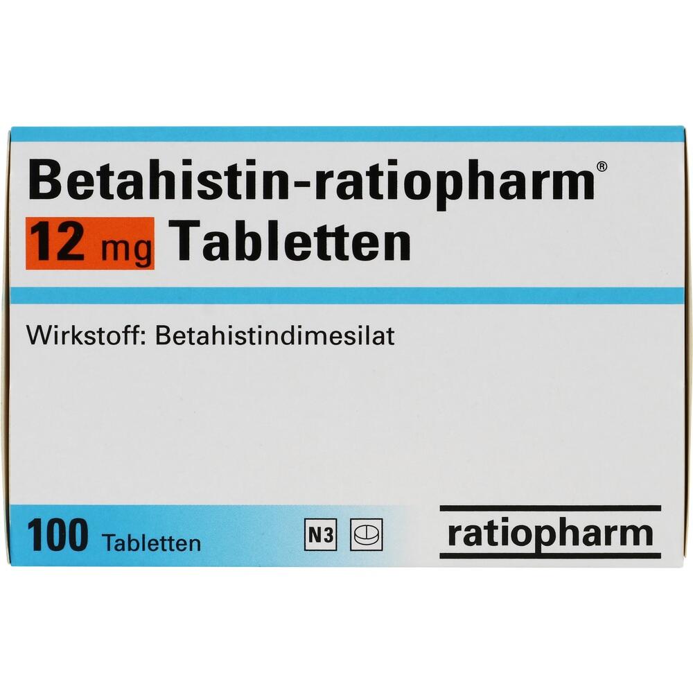 BETAHISTIN ratiopharm 12 mg  100 St Tabletten