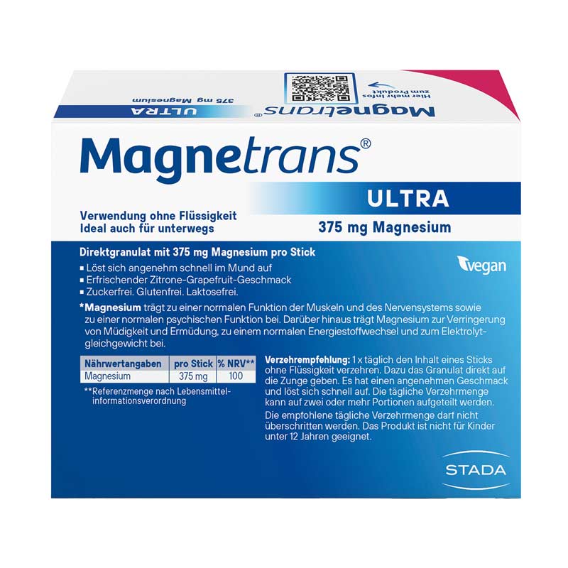 Magnetrans ULTRA 375 mg / Stick MAGNESIUM 20 St Granulat