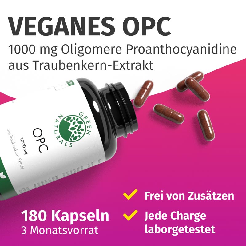 GREEN NATURALS OPC 1000 mg 180 St Kapseln