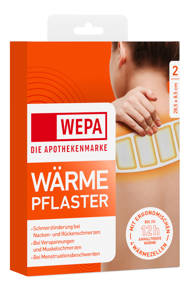 WEPA WÄRMEPFLASTER bei Nacken- und Rückenschmerzen 2 St Kompressen
