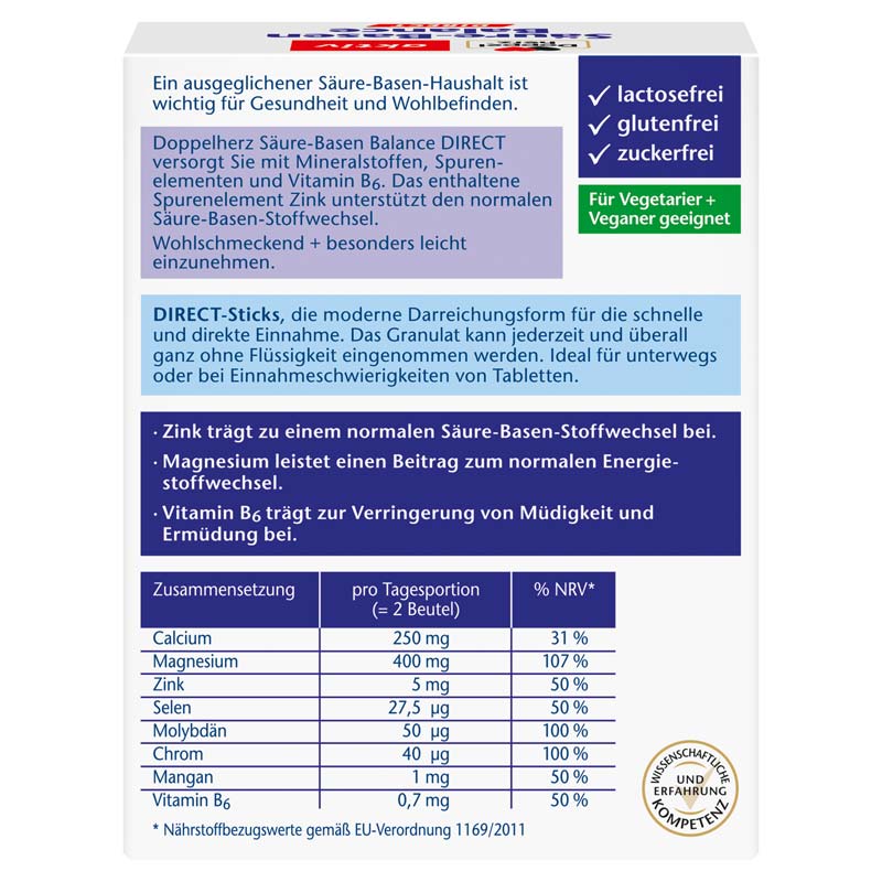 Doppelherz aktiv Säure-Basen Balance DIRECT  20 St Pellets