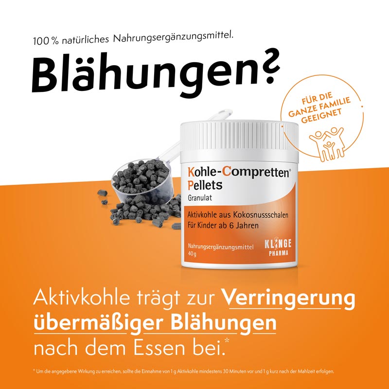 Kohle-Compretten Pellets 40 g Granulat