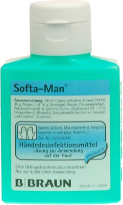 SOFTA MAN Händedesinfektion Kittelflasche 100 ml Lösung