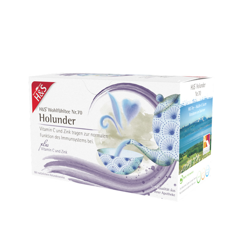 H&S Wohlfühltee Holunder mit Vitamin C & Zink 20X2.5 g Filterbeutel