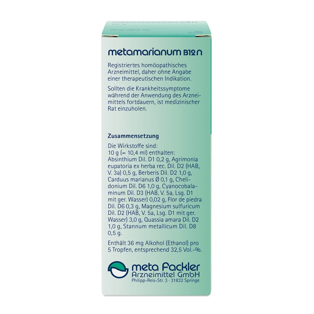 METAMARIANUM B 12 N Tropfen zum Einnehmen 50 ml Mischung