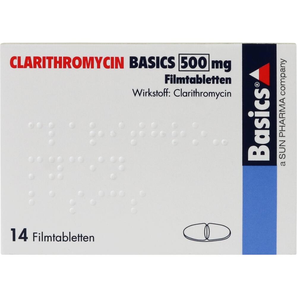 Clarithromycin BASICS 500mg 14 St Filmtabletten