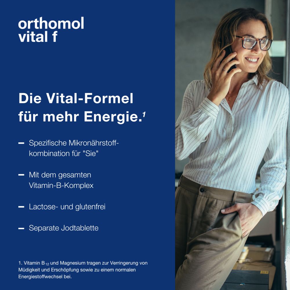 orthomol vital f - Mikronährstoffe mit B-Vitaminen, Omega-3 und Magnesium - Granulat