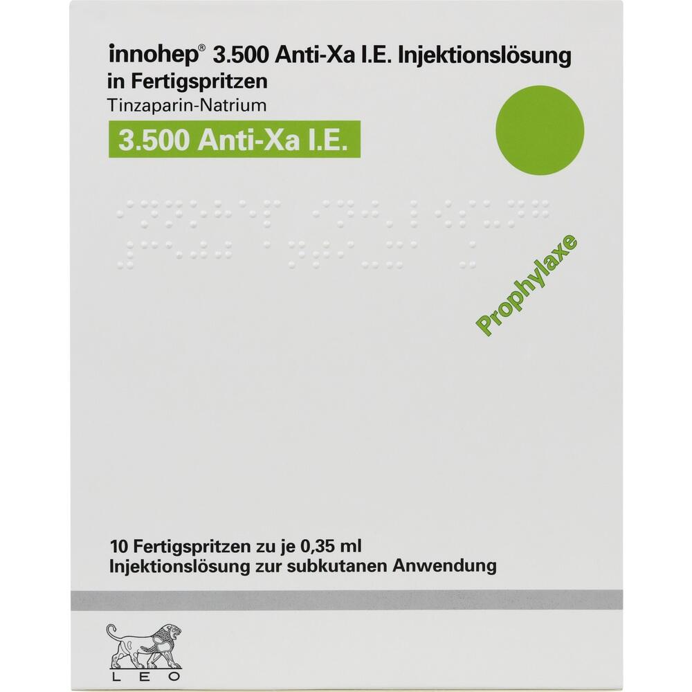 INNOHEP 3.500 Anti-Xa I.E. 0,35ml Fertigspritzen 10X0.35 ml Injektionslösung in einer Fertigspritze