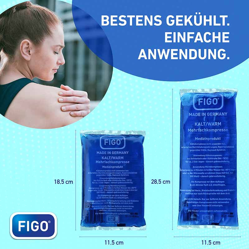 FIGO Kalt/Warm Mehrfachkompresse 11,5 x 18,5 cm 1 St 1 St Kompressen