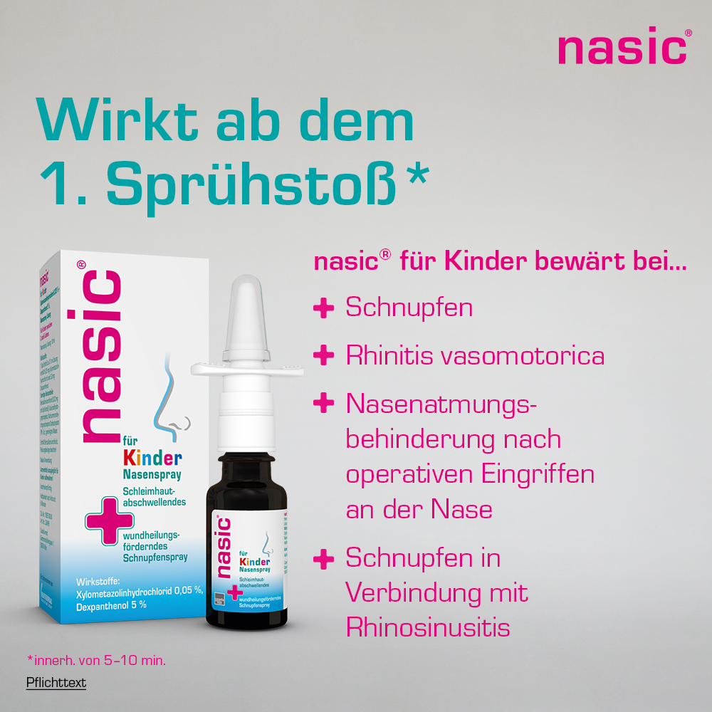 nasic für Kinder Nasenspray 10 ml Nasenspray